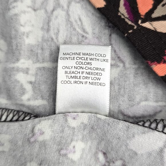 Christopher & Banks Puff Long Sleeve Scoop Neck Brown Multi Floral Print XL New - Picture 5 of 7